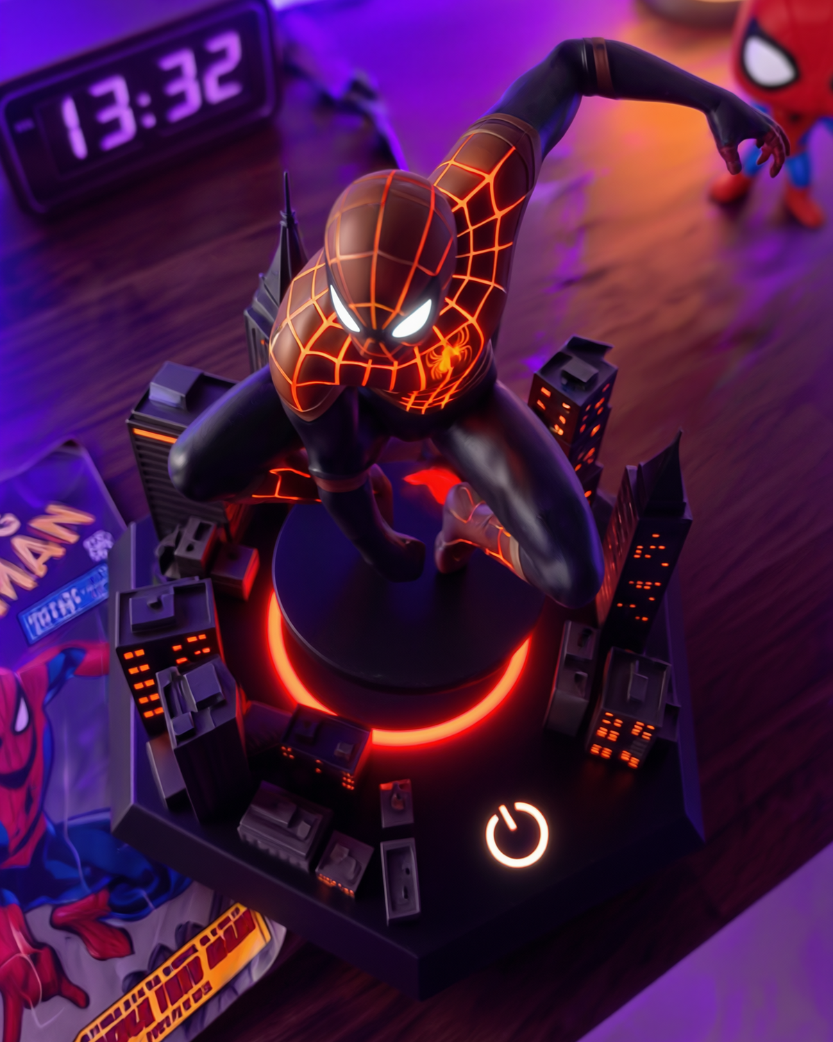 Floating Spiderman Light Lamp